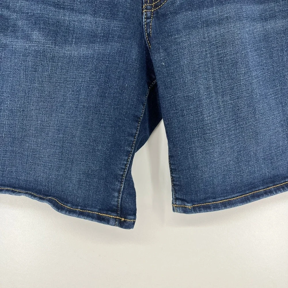 Gap 5 Inch Girlfriend Short Mid Rise Dark Wash Denim Jeans 28 6 Tall 570611-00-1